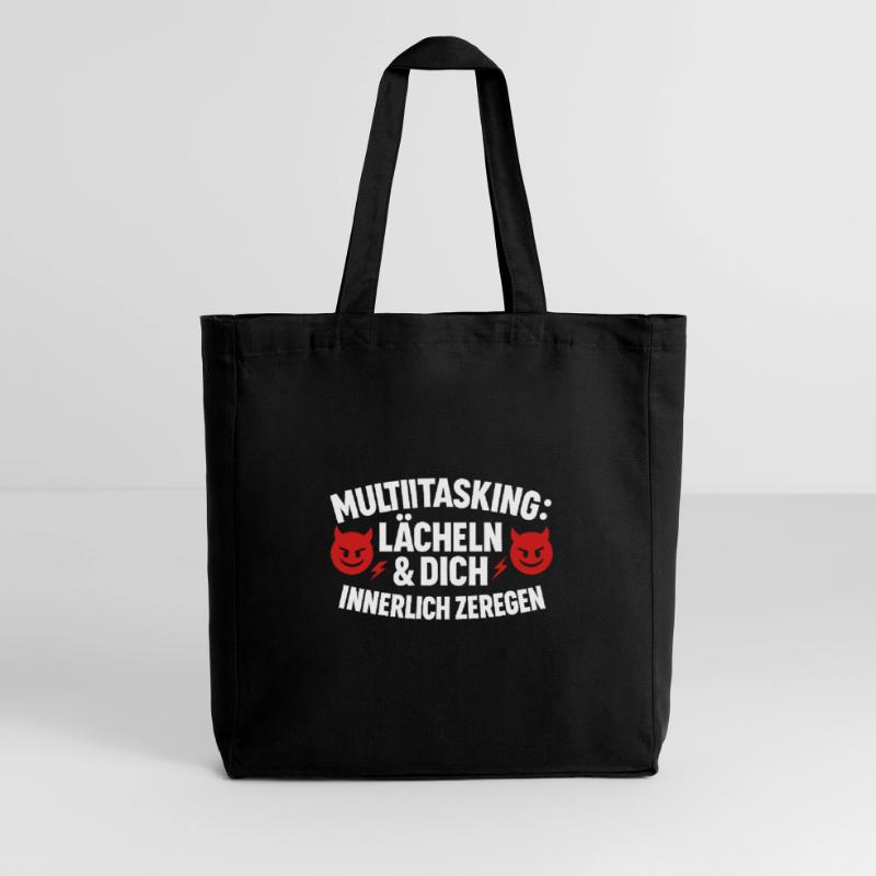 Multitasking Internally disassembling smiles Midweight Recycled Tote Bag by Stanley/Stella