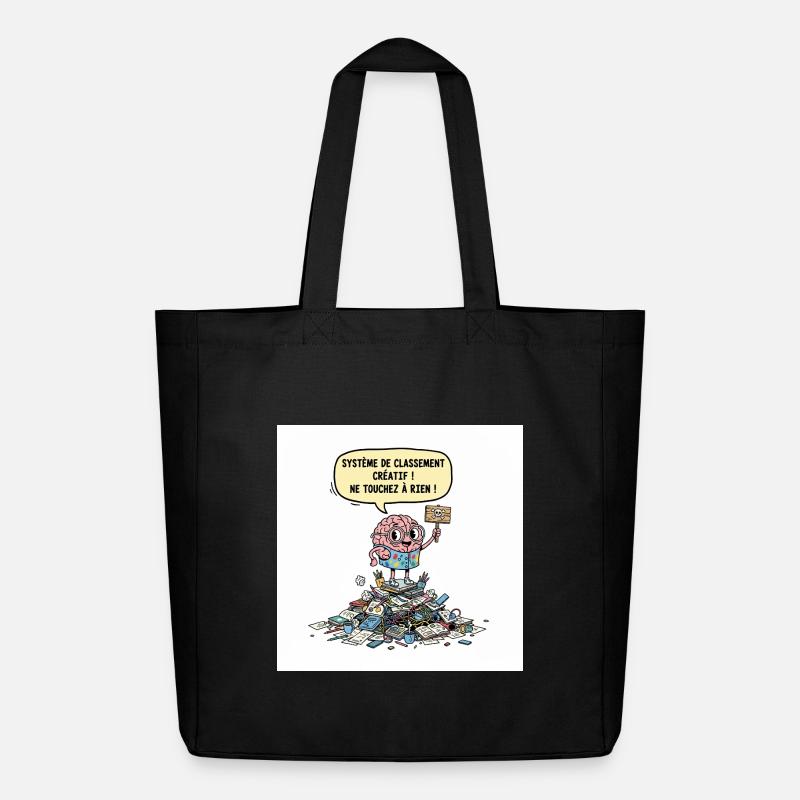 Creative Chaos Brain - Midweight Recycled Tote Bag by Stanley/Stella - black
