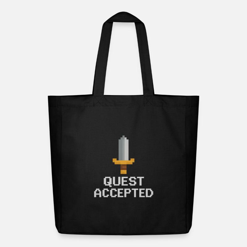 Sword Pixel Accepté par la quête - Tote bag Stanley/Stella Midweight recyclé - noir