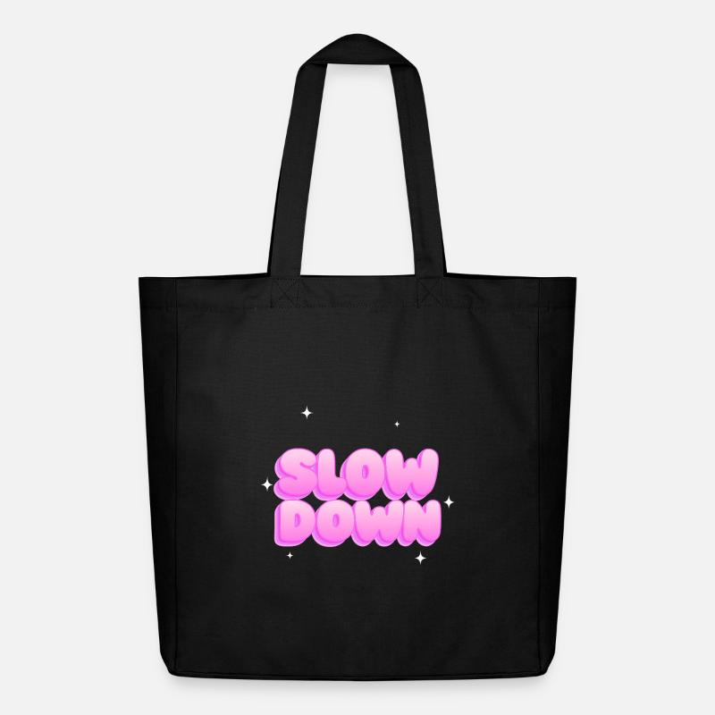 Slow down - Midweight Recycled Tote Bag by Stanley/Stella - black