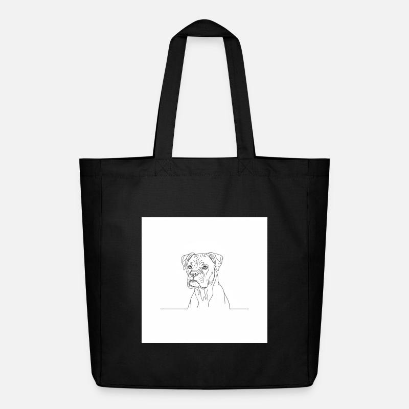 Boxer Hund - Midweight recycelter Stoffbeutel von Stanley/Stella - Schwarz