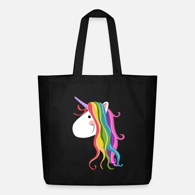 Süßes Einhorn - Einhörner - Unicorn - Unicorns - Midweight recycelter Stoffbeutel von Stanley/Stella - Schwarz
