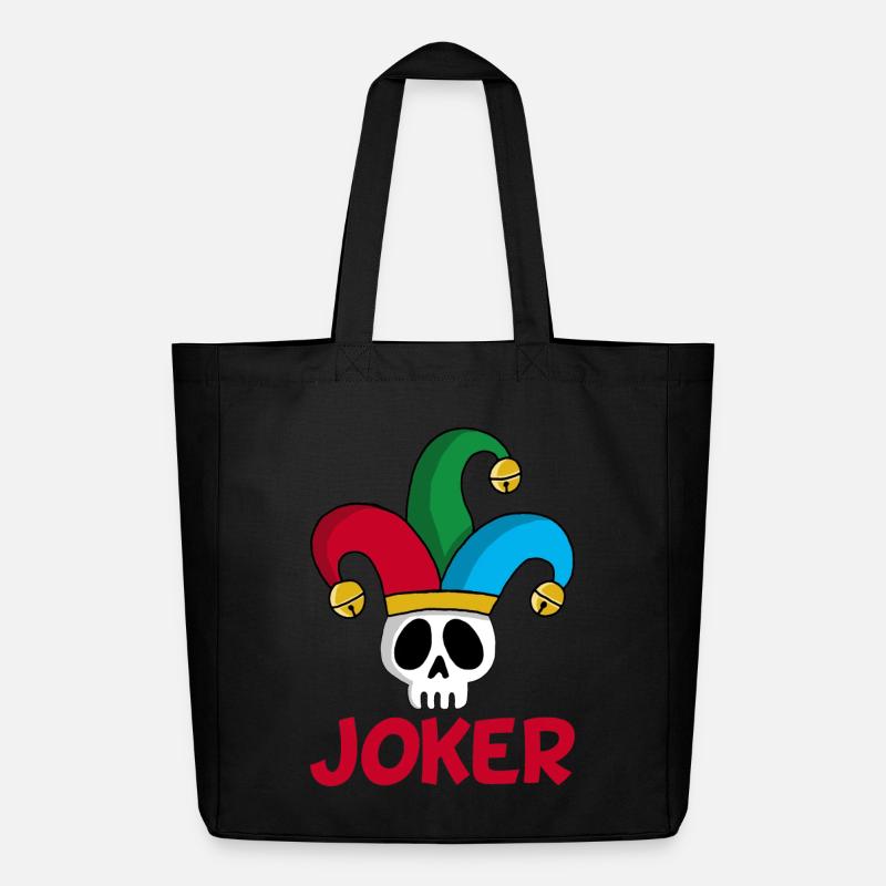 Joker und Schädel - Midweight recycelter Stoffbeutel von Stanley/Stella - Schwarz