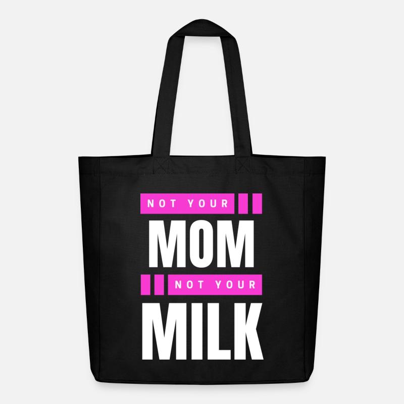 Not Your Mum Not Your Milk - Midweight recycelter Stoffbeutel von Stanley/Stella - Schwarz
