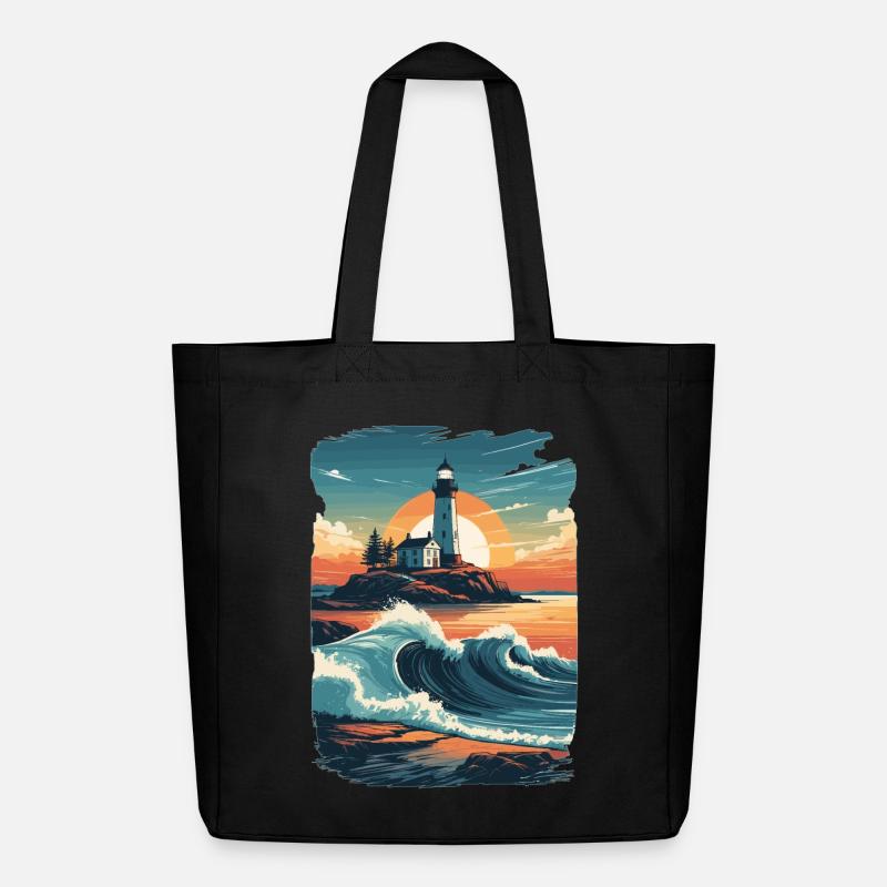Lighthouse - Midweight Recycled Tote Bag by Stanley/Stella - black
