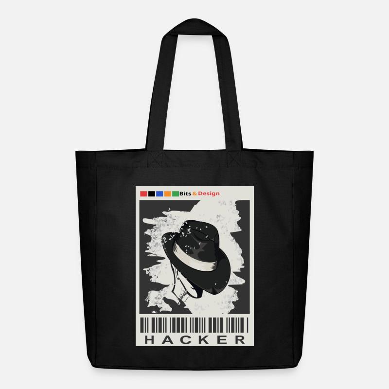 Hacker gesucht - Midweight recycelter Stoffbeutel von Stanley/Stella - Schwarz