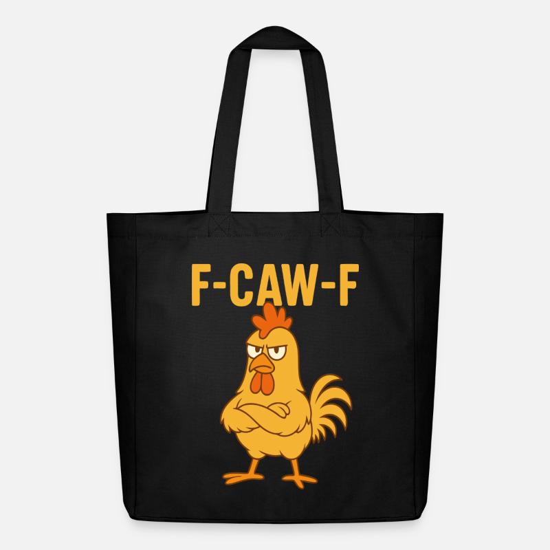 F-CAW-F Funny Chicken - Midweight recycelter Stoffbeutel von Stanley/Stella - Schwarz