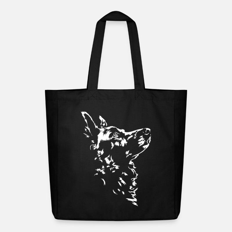 Mudi Silhouette Hunde Hund Wilsigns - Midweight recycelter Stoffbeutel von Stanley/Stella - Schwarz