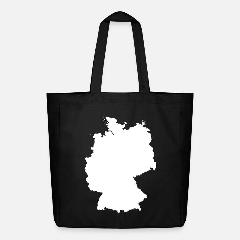 Deutschland Karten Silhouette - Midweight recycelter Stoffbeutel von Stanley/Stella - Schwarz