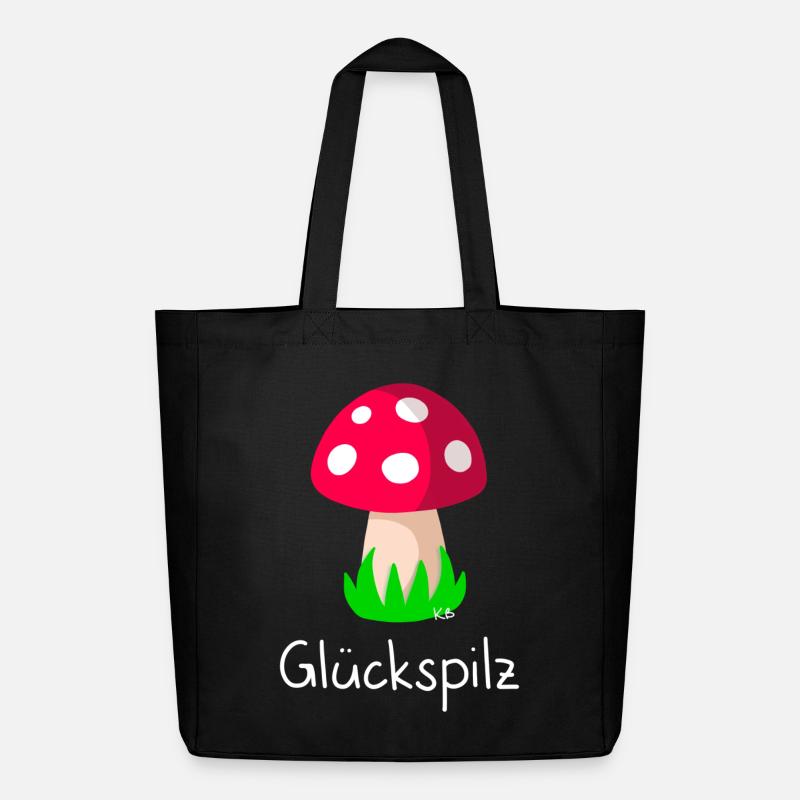 Glückspilz - Midweight recycelter Stoffbeutel von Stanley/Stella - Schwarz