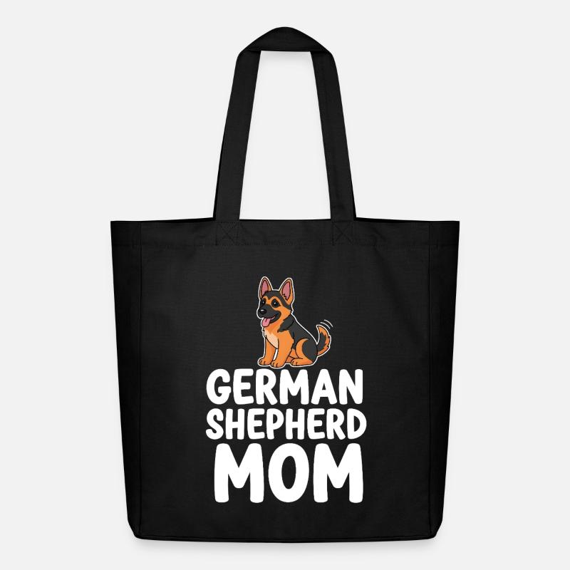 German Shepherd Mom Hundemama Schäferhund - Midweight recycelter Stoffbeutel von Stanley/Stella - Schwarz