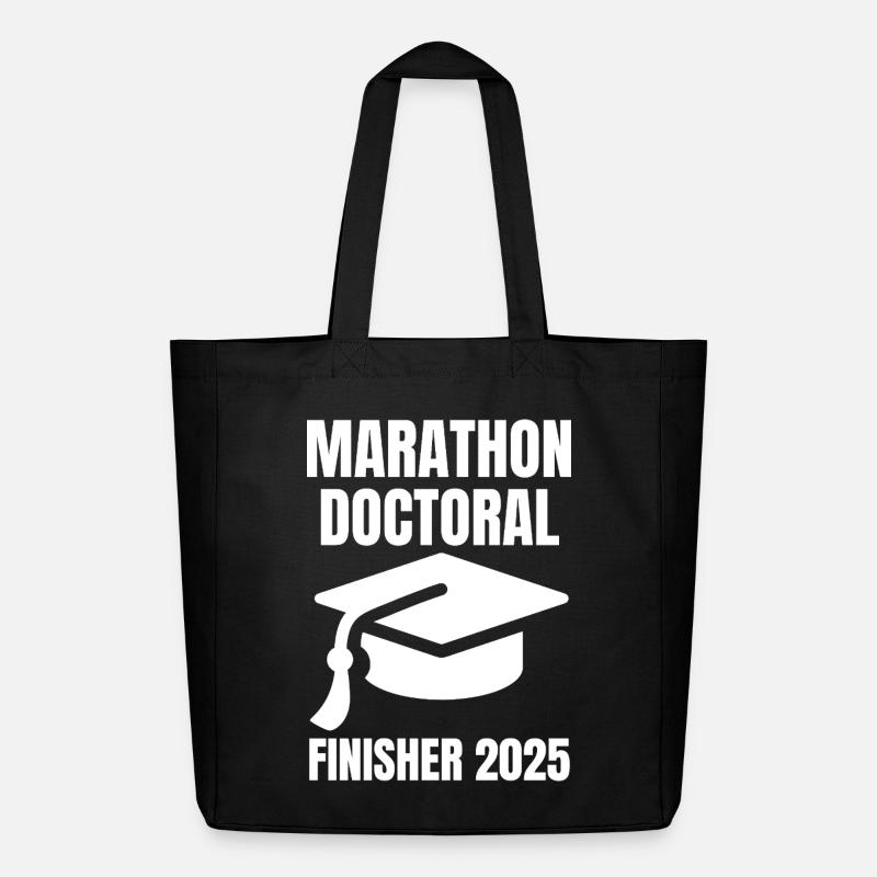 Marathon Doctoral Finisher 2025, Studentengeschenk - Midweight recycelter Stoffbeutel von Stanley/Stella - Schwarz