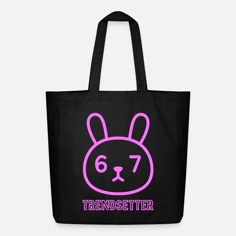 Neon Bunny 67: Trendsetter - Midweight Recycled Tote Bag by Stanley/Stella - black