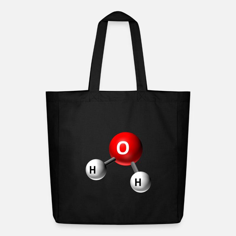 Graphique de la molécule d’eau - Tote bag Stanley/Stella Midweight recyclé - noir