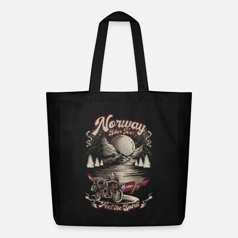 NORWAY BIKER TOUR - Midweight recycelter Stoffbeutel von Stanley/Stella - Schwarz