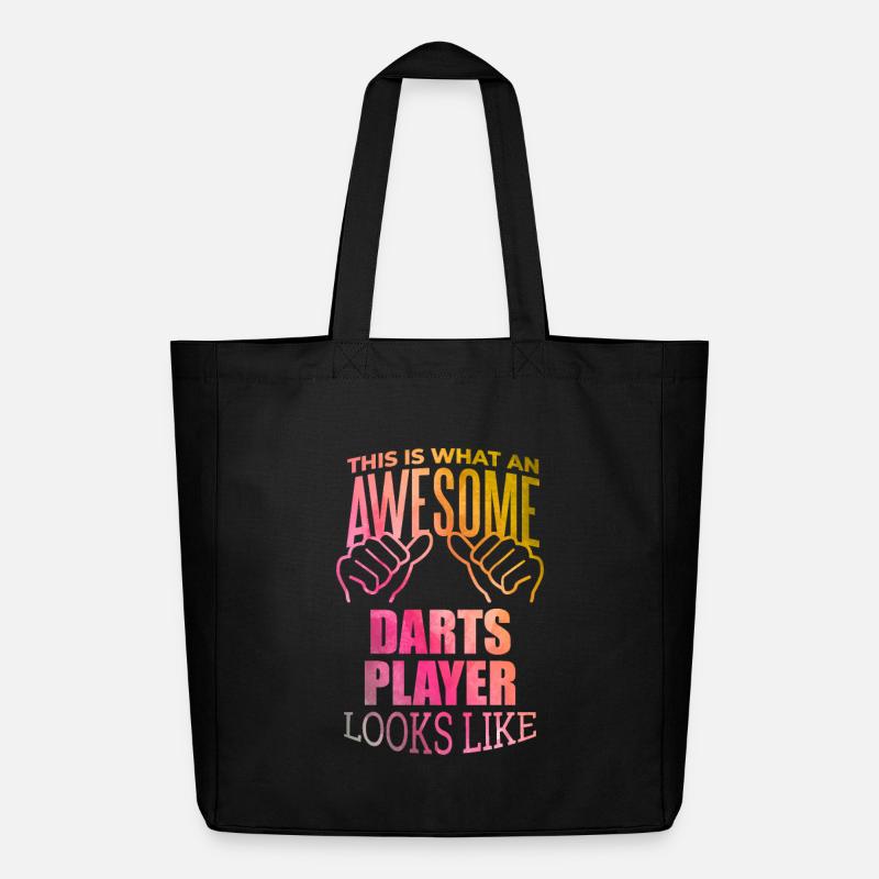 Darts - Midweight Recycled Tote Bag by Stanley/Stella - black