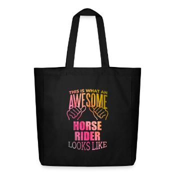 Équitation - Tote bag Stanley/Stella Midweight recyclé - noir - Devant