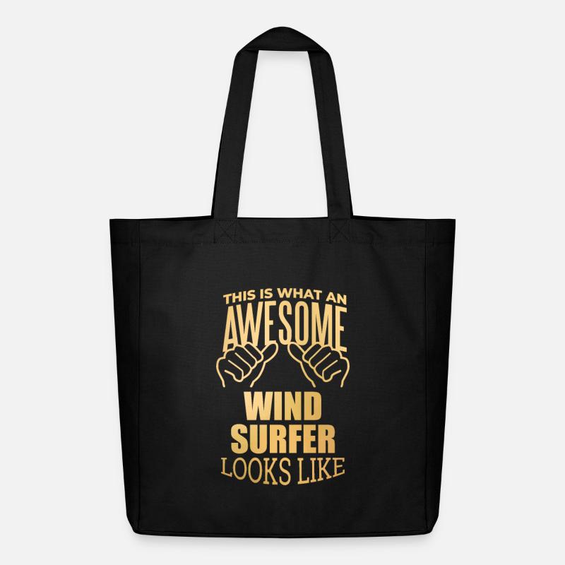 Windsurfen - Midweight recycelter Stoffbeutel von Stanley/Stella - Schwarz