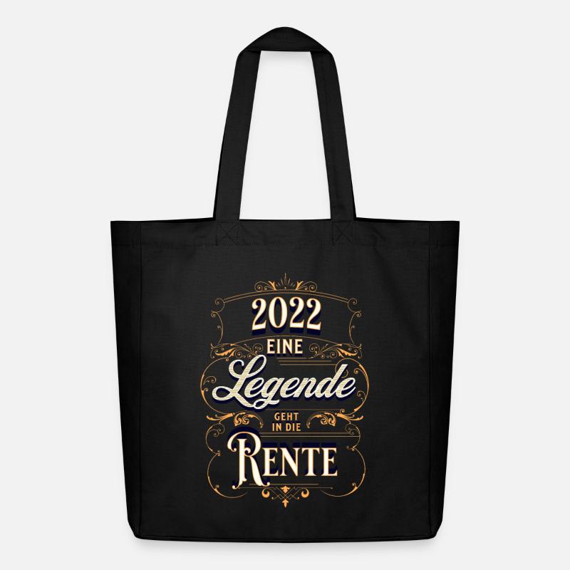 Rente 2022 eine Legende geht in die Rente - Midweight recycelter Stoffbeutel von Stanley/Stella - Schwarz