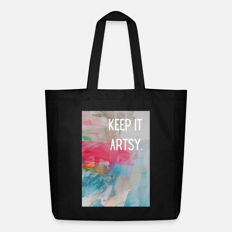 Keep it artsy. - Midweight Recycled Tote Bag by Stanley/Stella - black