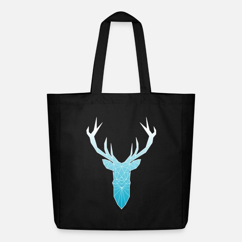 Tête de cerf dans la conception triangle (bleu clair) - Tote bag Stanley/Stella Midweight recyclé - noir