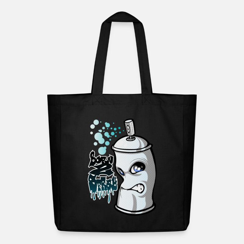 Spray and graffiti - Midweight recycelter Stoffbeutel von Stanley/Stella - Schwarz