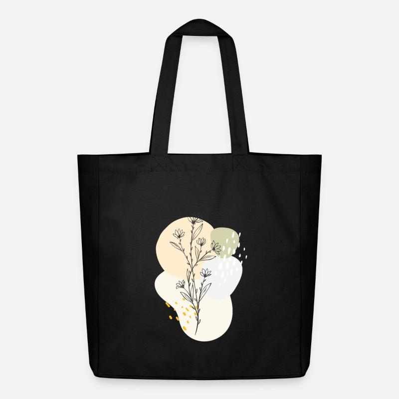 floral design - Midweight recycelter Stoffbeutel von Stanley/Stella - Schwarz