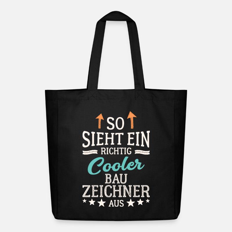 So sieht ein richtig cooler Bauzeichner aus - Midweight recycelter Stoffbeutel von Stanley/Stella - Schwarz