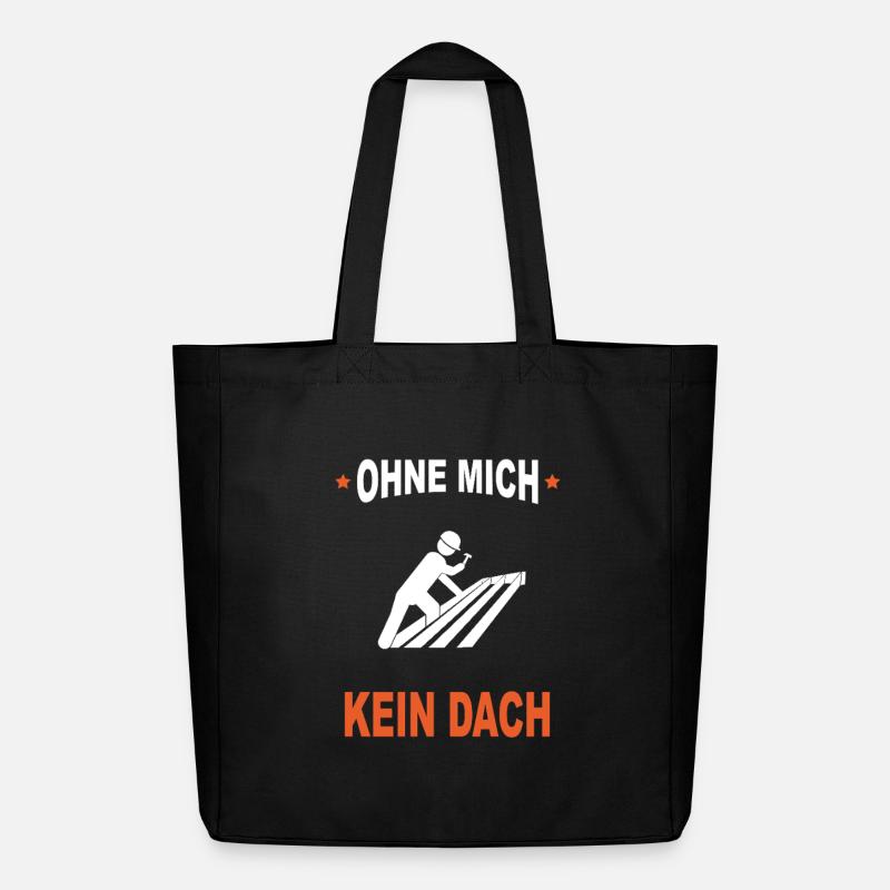Ohne mich kein Dach - Midweight recycelter Stoffbeutel von Stanley/Stella - Schwarz