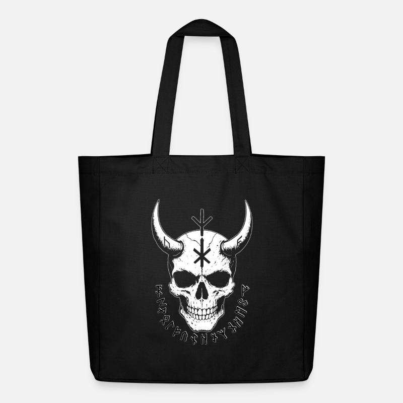 BIRD Original – Mystic Circle Skull - Midweight recycelter Stoffbeutel von Stanley/Stella - Schwarz