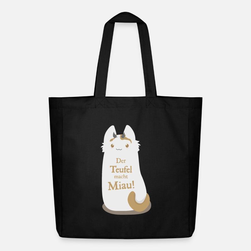 Miau - Midweight recycelter Stoffbeutel von Stanley/Stella - Schwarz