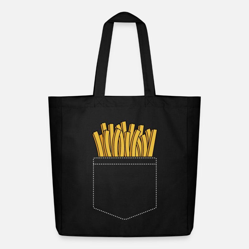 Pommes Frites - Midweight recycelter Stoffbeutel von Stanley/Stella - Schwarz