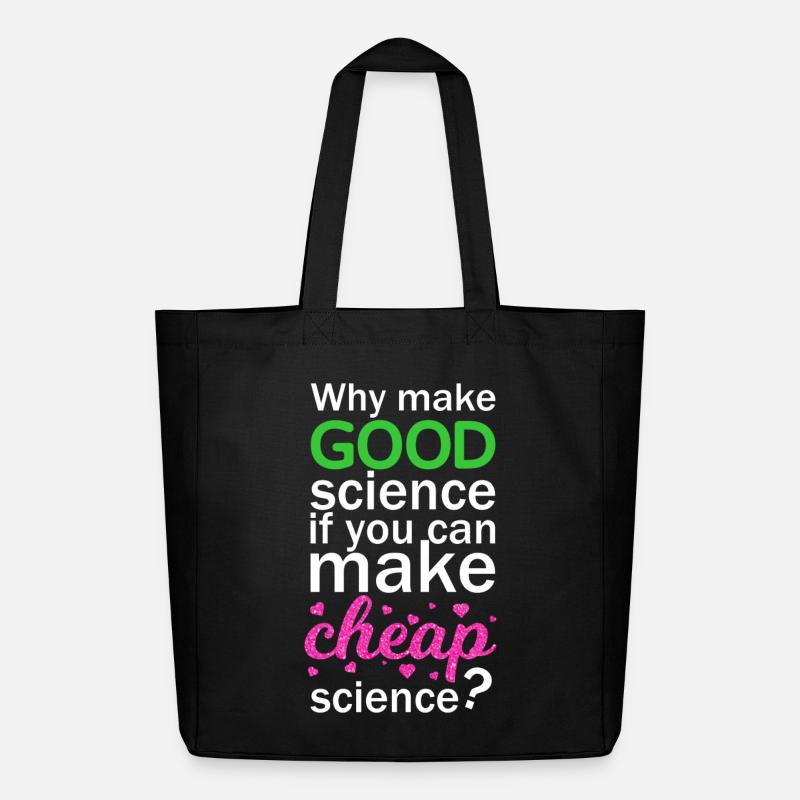 Cheap Science - Midweight recycelter Stoffbeutel von Stanley/Stella - Schwarz