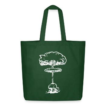 Champignon pollinique nucléaire (blanc) - Tote bag Stanley/Stella Midweight recyclé - vert bouteille - Devant
