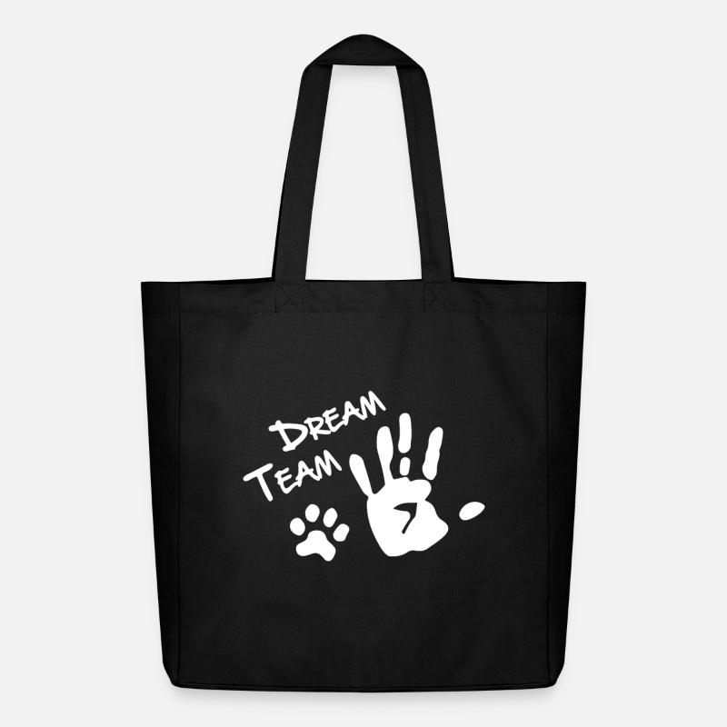 Dog Dream Team Pfote - Midweight recycelter Stoffbeutel von Stanley/Stella - Schwarz