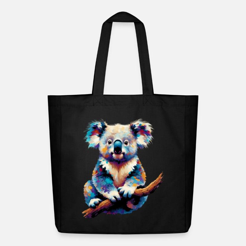 Koala - Midweight recycelter Stoffbeutel von Stanley/Stella - Schwarz