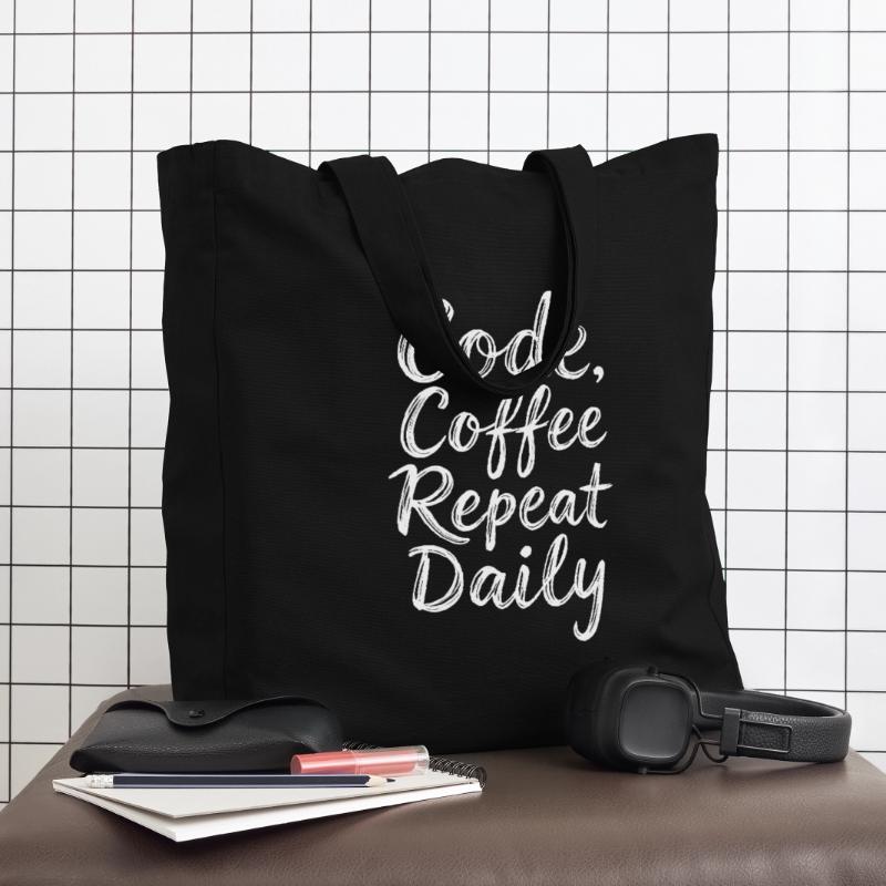 Code Sleep Debug Repeat Programmer Shirt Tote bag Stanley/Stella Midweight recyclé