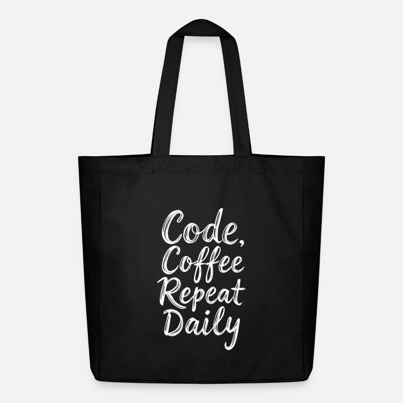 Code Schlaf Debug Wiederholungsprogramm Shirt - Midweight recycelter Stoffbeutel von Stanley/Stella - Schwarz
