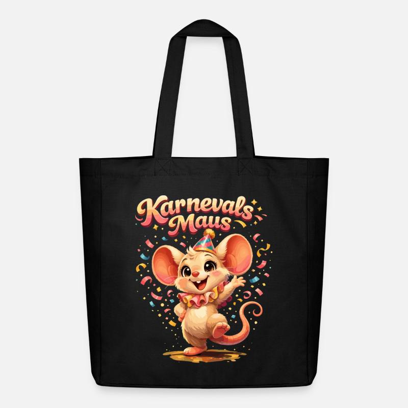 Karnevalsmaus Kostüm – Karneval Outfit Köln - Midweight recycelter Stoffbeutel von Stanley/Stella - Schwarz