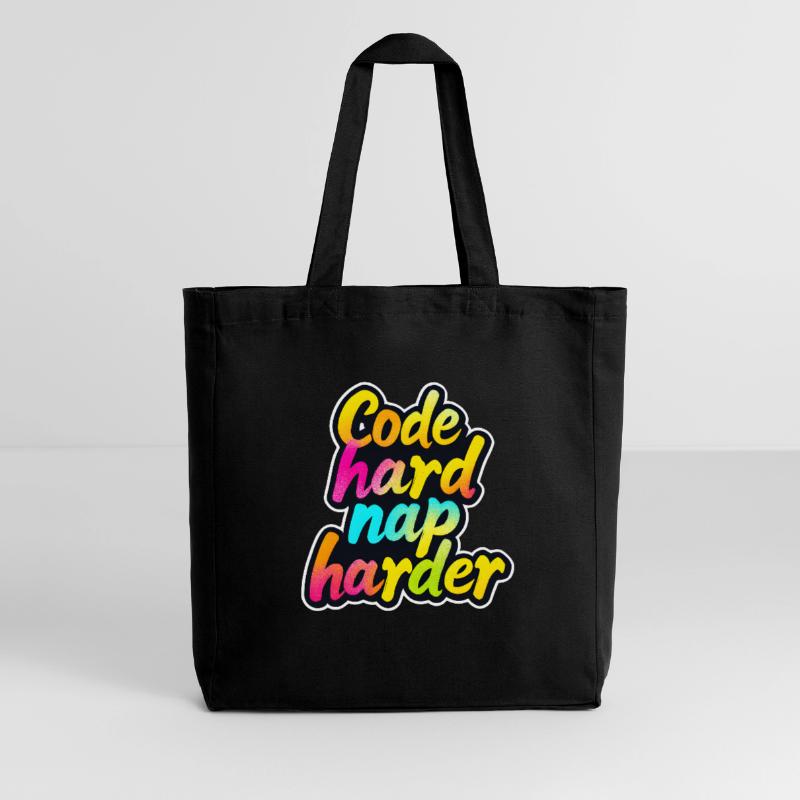 Code Hard Nickerchen Härter Lustiger Programmierer Tee Midweight recycelter Stoffbeutel von Stanley/Stella
