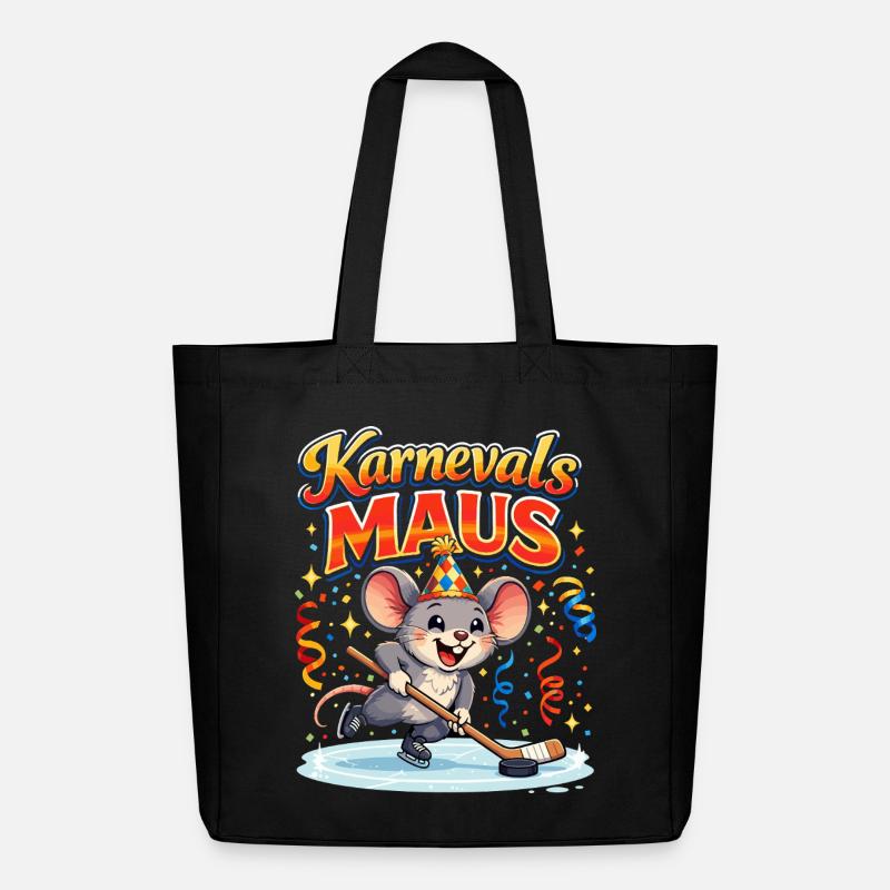 karneval maus kostüm Eishockey  - Midweight recycelter Stoffbeutel von Stanley/Stella - Schwarz