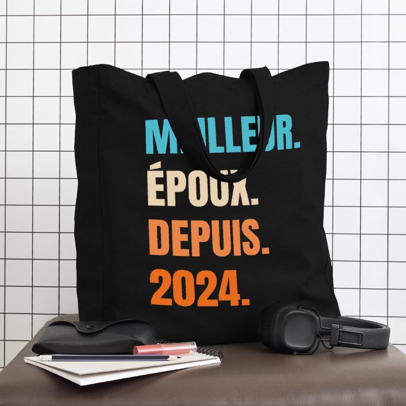 Bester Ehemann seit 2024 Geschenk-Ehemann Midweight recycelter Stoffbeutel von Stanley/Stella