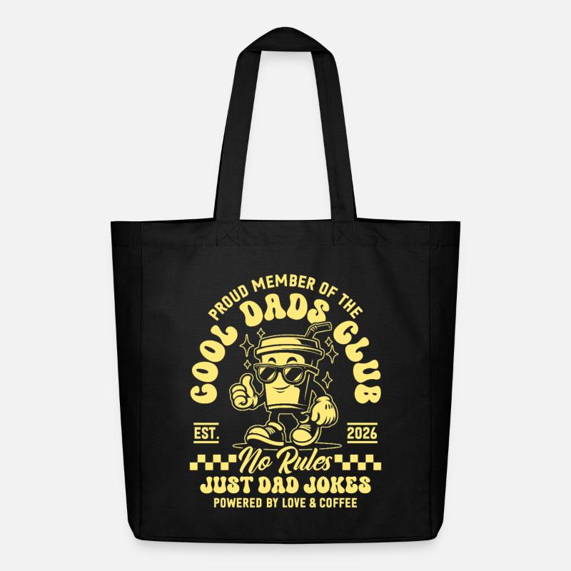 Cool Dads Club - Papa 2026 Geschenk - Midweight recycelter Stoffbeutel von Stanley/Stella - Schwarz