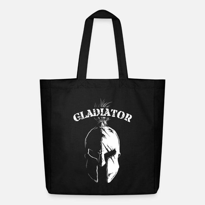Gladiator Helm 300 Fighter Geschichte Römer Symbol - Midweight recycelter Stoffbeutel von Stanley/Stella - Schwarz