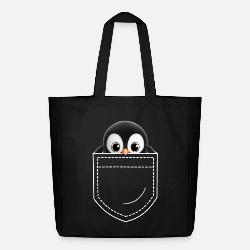 Pinguin - Midweight recycelter Stoffbeutel von Stanley/Stella - Schwarz