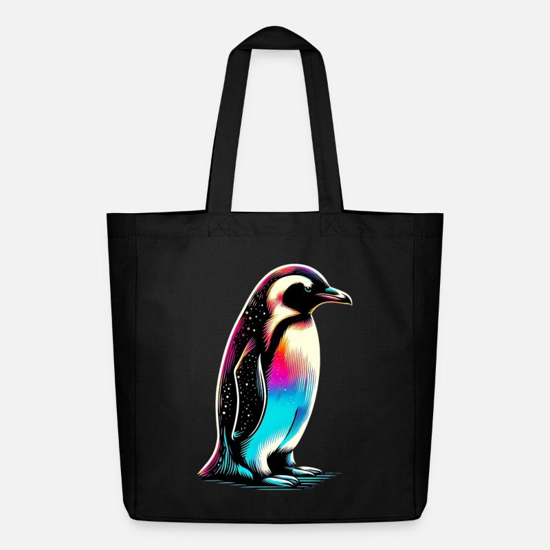 Pinguin - Midweight recycelter Stoffbeutel von Stanley/Stella - Schwarz