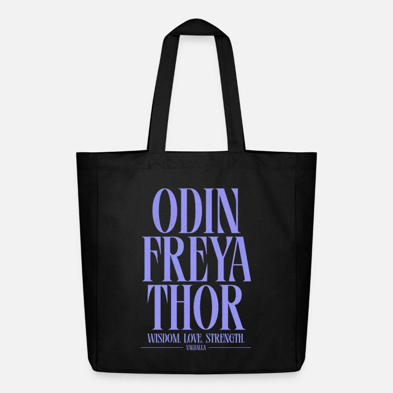 Odin Freya Thor : Sagesse et Force - Tote bag Stanley/Stella Midweight recyclé - noir