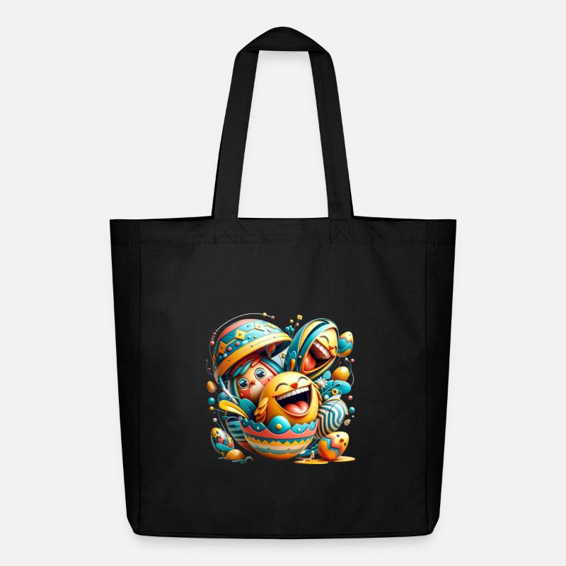 Easter graphic design in Mixed Dimensions style - Midweight Recycled Tote Bag by Stanley/Stella - black