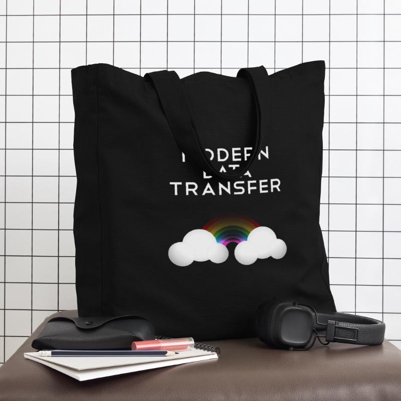 Modern Data Transfer Clouds Computer Scientist Gift Midweight Recycled Tote Bag by Stanley/Stella