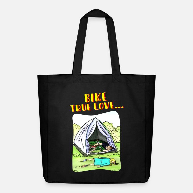 Bike True Love Camping - Midweight recycelter Stoffbeutel von Stanley/Stella - Schwarz